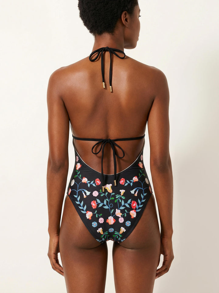 Noir Bloom Reversible One Piece Swimsuit