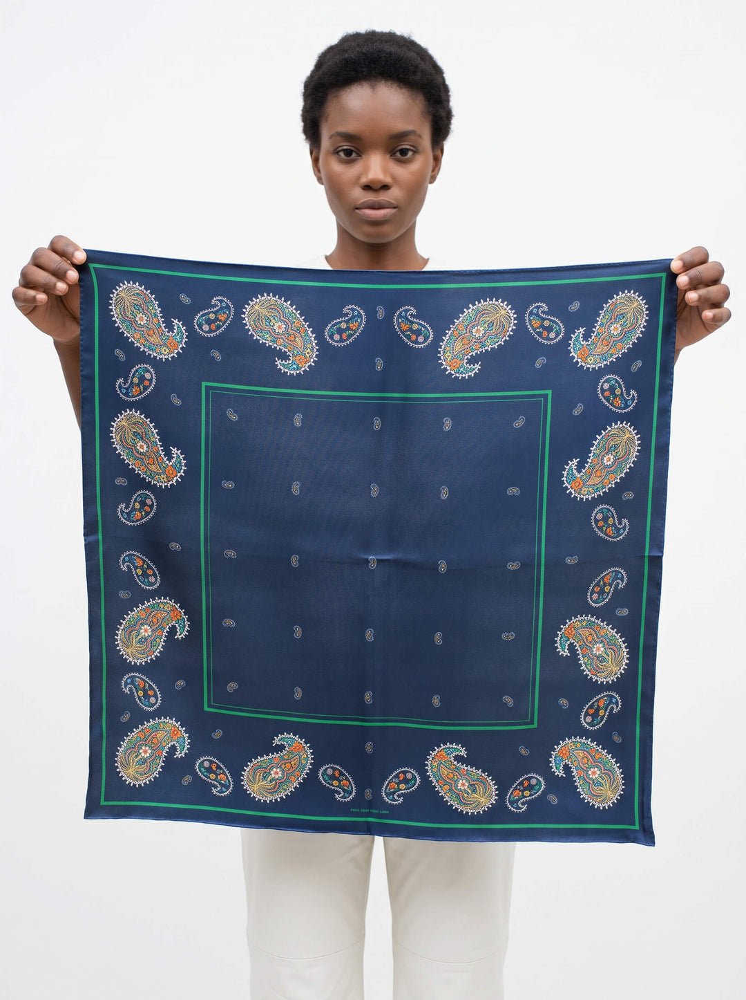 Paisley Nocturne Double Sided Silk Scarf