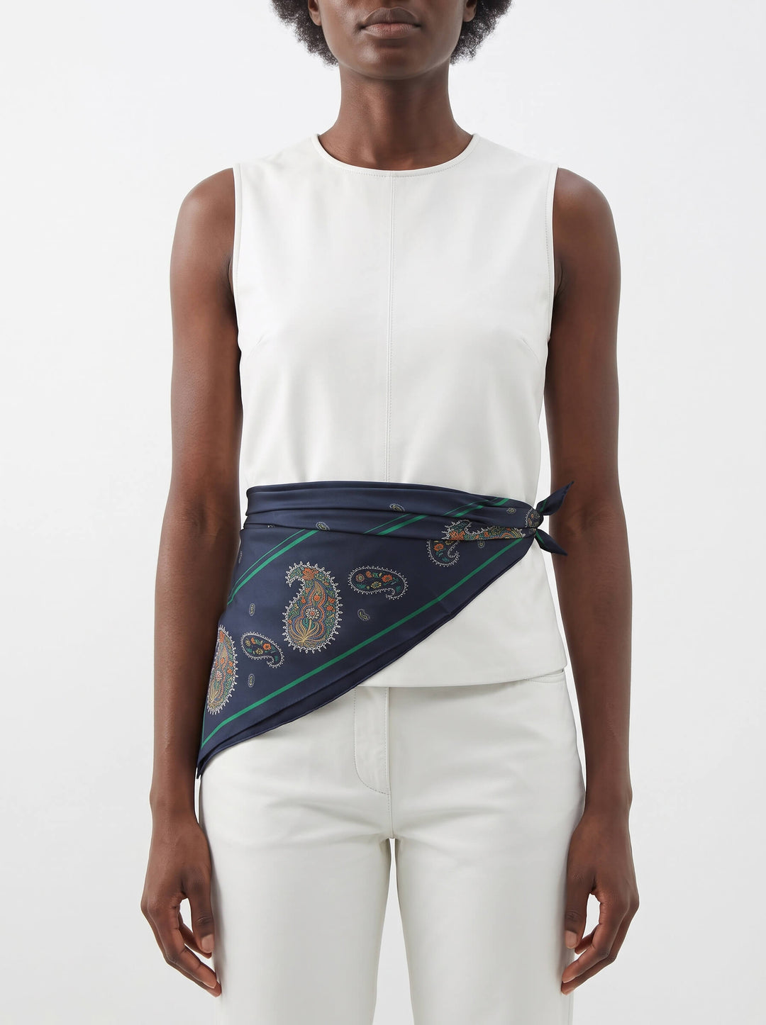 Paisley Nocturne Double Sided Silk Scarf