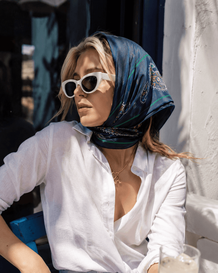 Paisley Nocturne Double Sided Silk Scarf