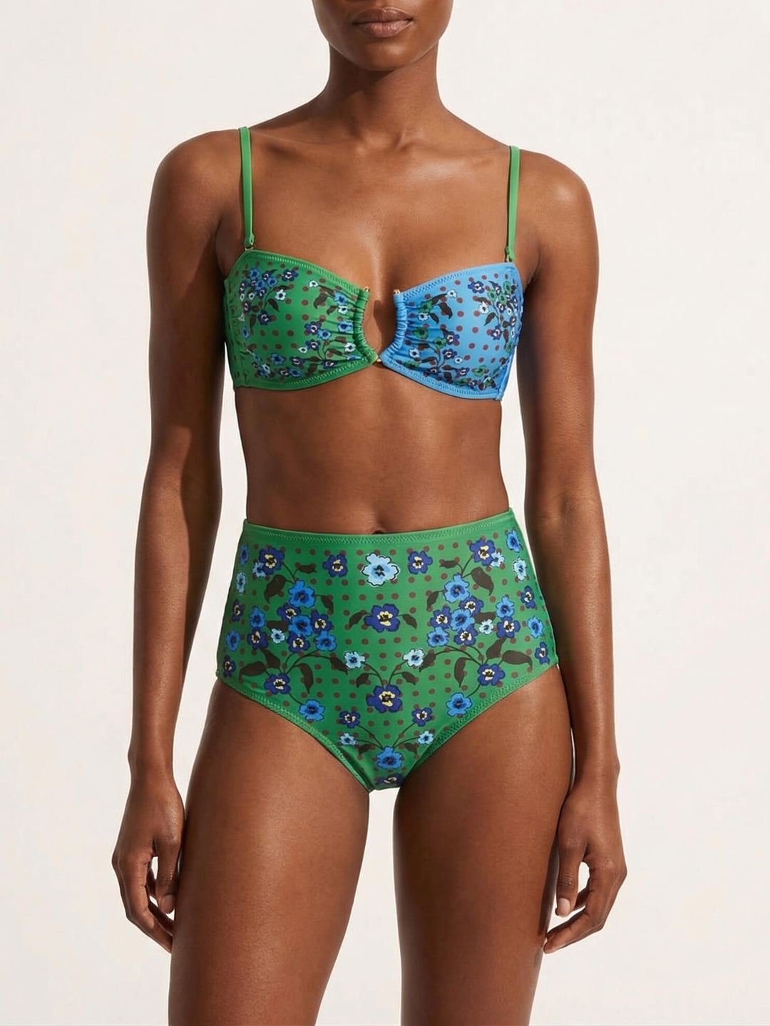 Polka Bloom Reversible Bandeau Top