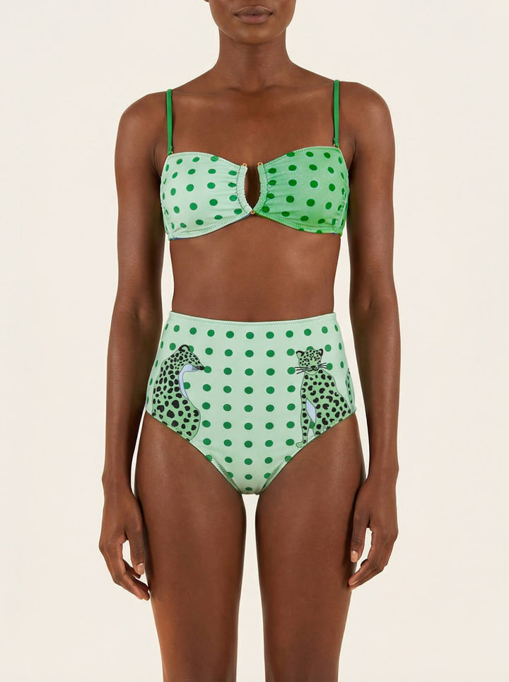 Polka Bloom Reversible Bandeau Top