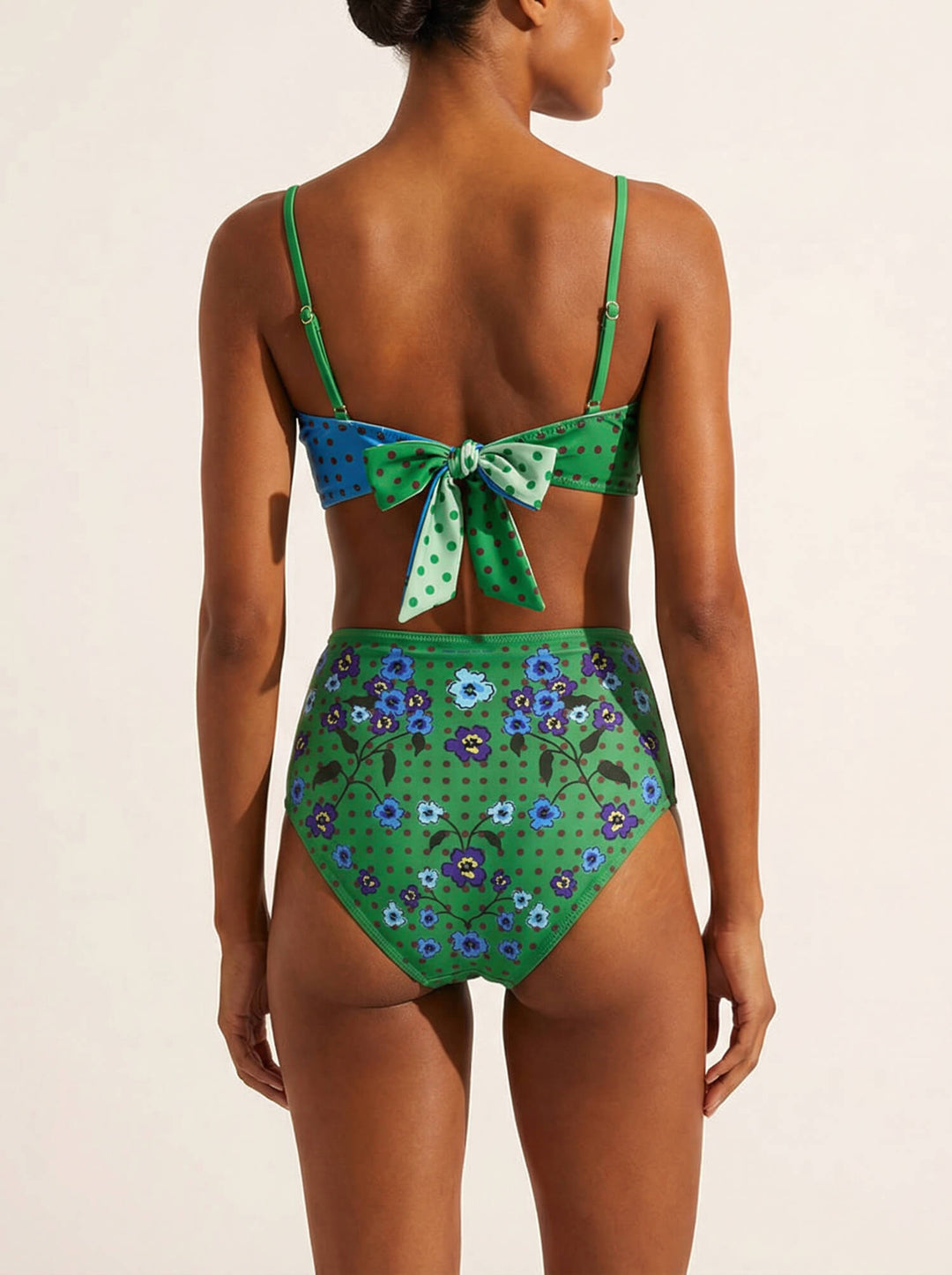 Polka Bloom Reversible Bandeau Top