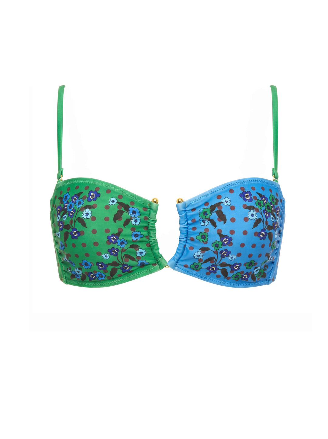 Polka Bloom Reversible Bandeau Top