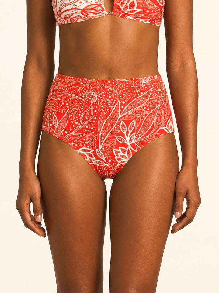 Scarlet Bloom Reversible Bikini Bottom