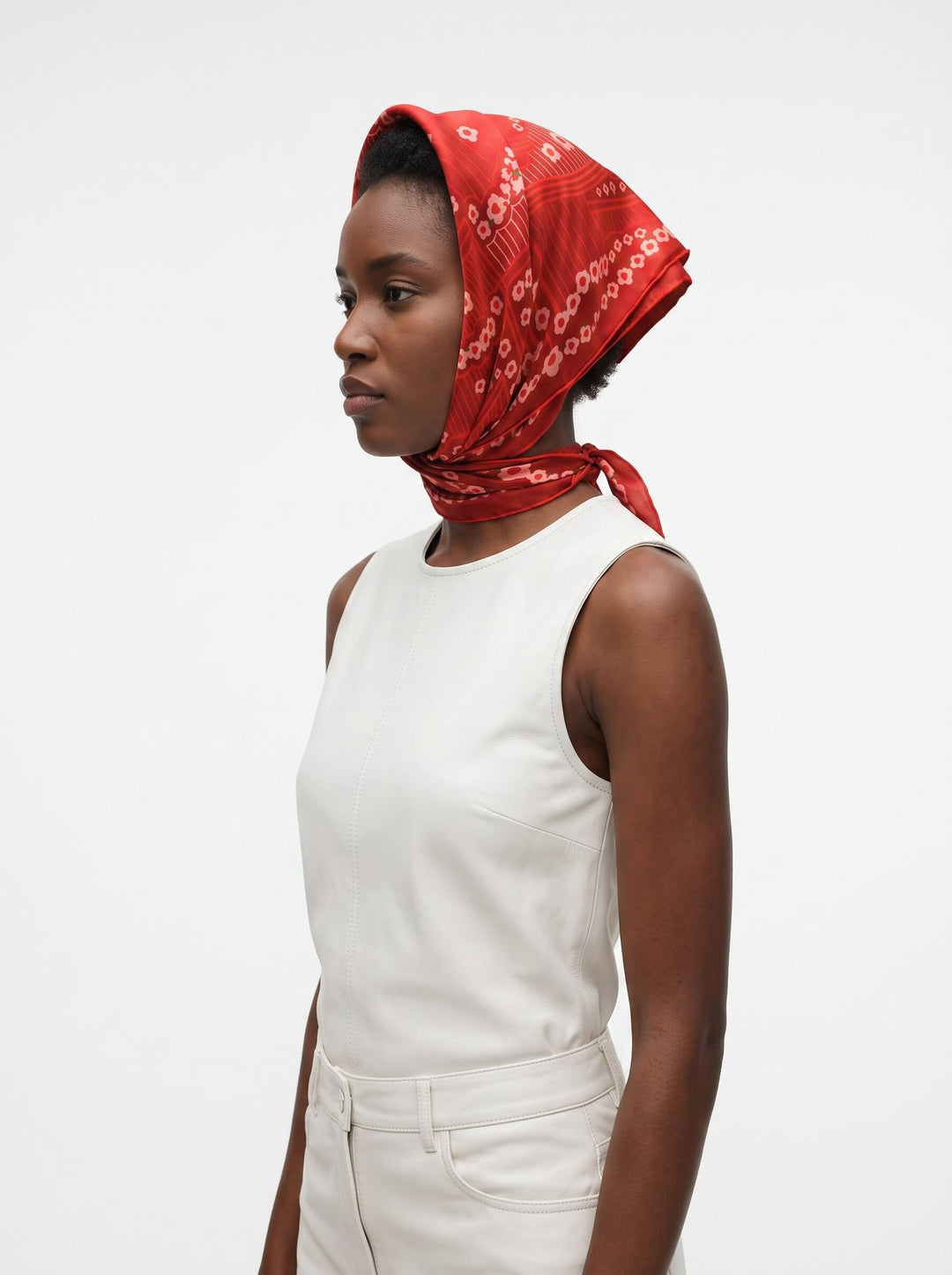 Scarlet Rhythm Double Sided Silk Scarf