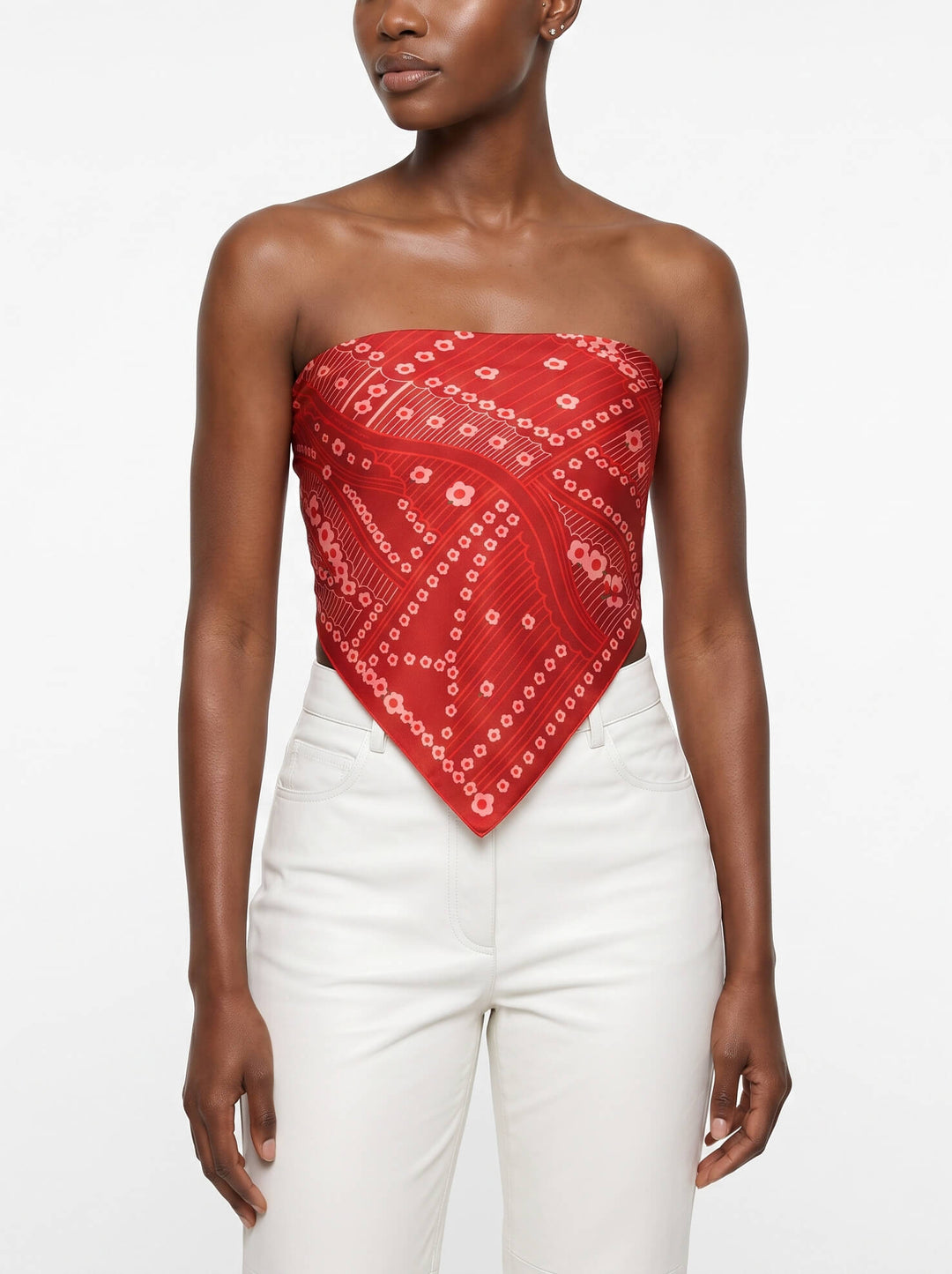 Scarlet Rhythm Double Sided Silk Scarf