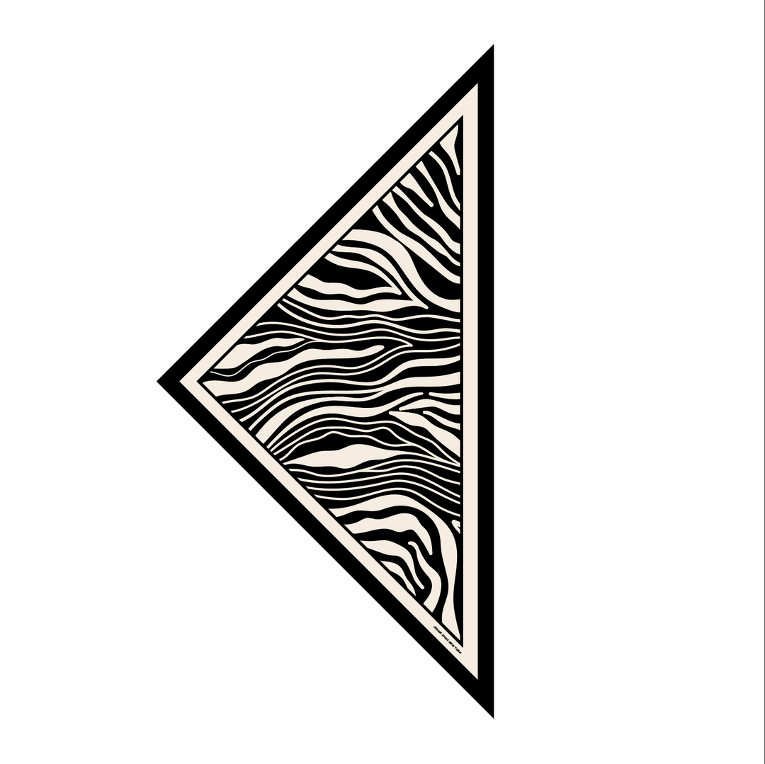 Zebra Wave Triangle Silk Scarf