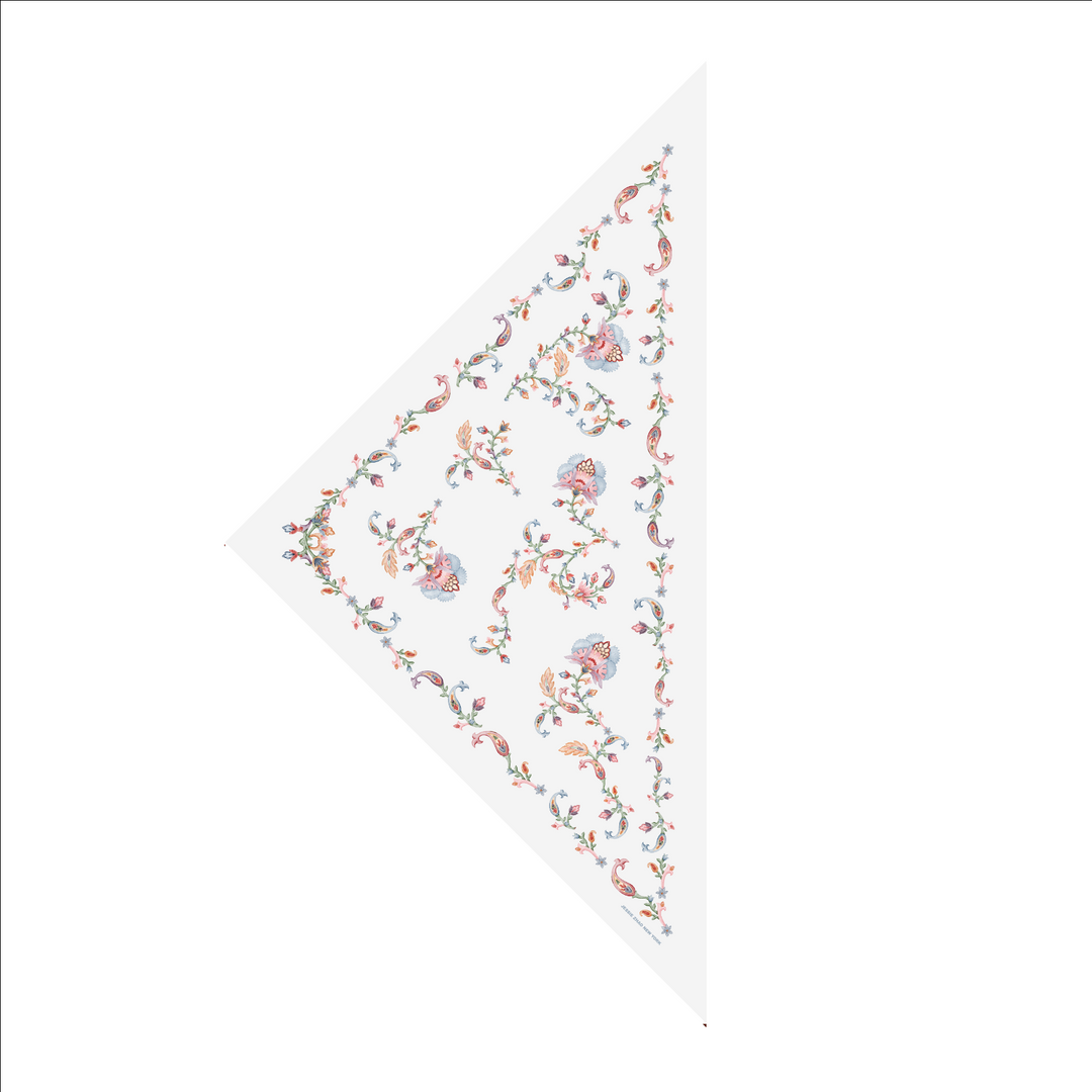 Dawn Garden Triangle Silk Scarf