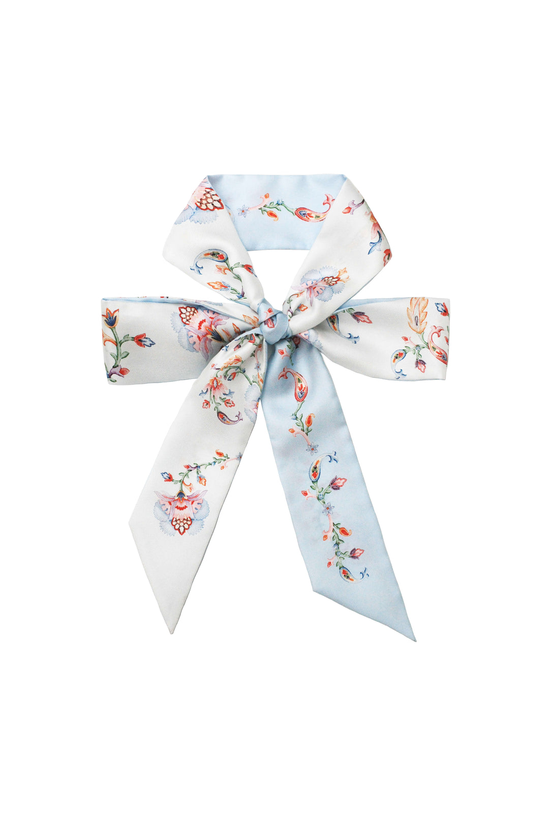 Silk Skinny Scarf Dawn Garden
