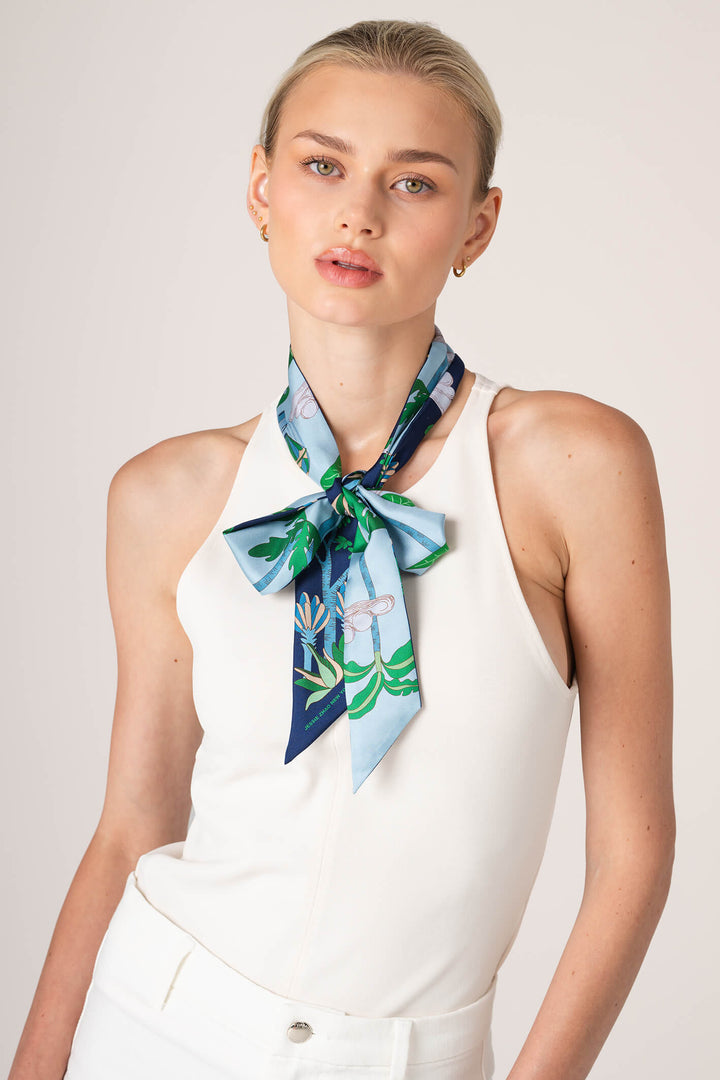 Silk Skinny Scarf Jungle Carnival