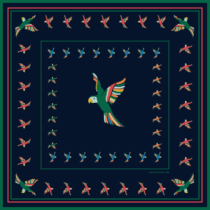 Sky Parade Double Sided Silk Scarf