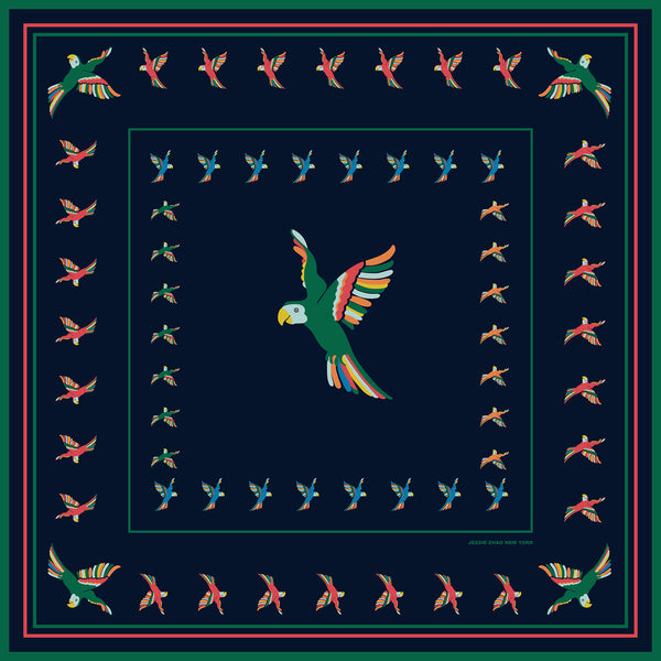 Sky Parade Double Sided Silk Scarf