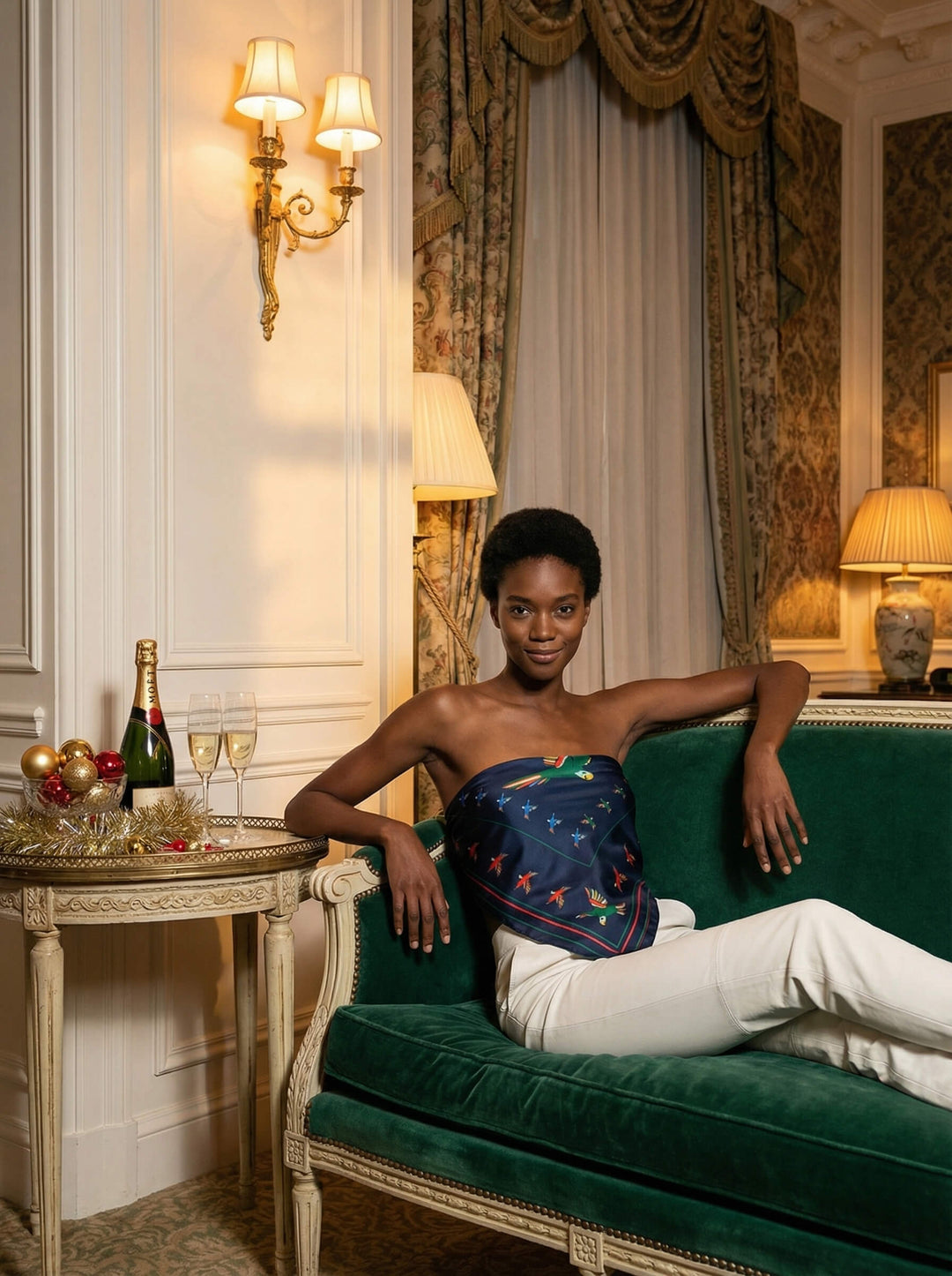 Sky Parade Double Sided Silk Scarf