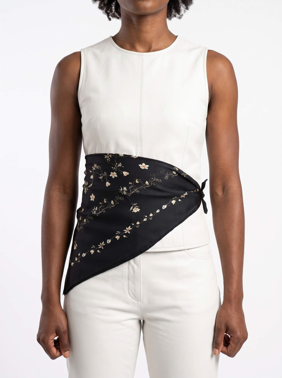 Starlit Bloom Double Sided Silk Scarf