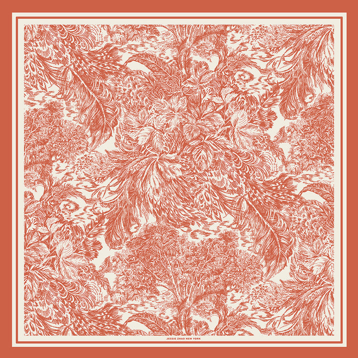 Terracotta Dream Double Sided Silk Scarf