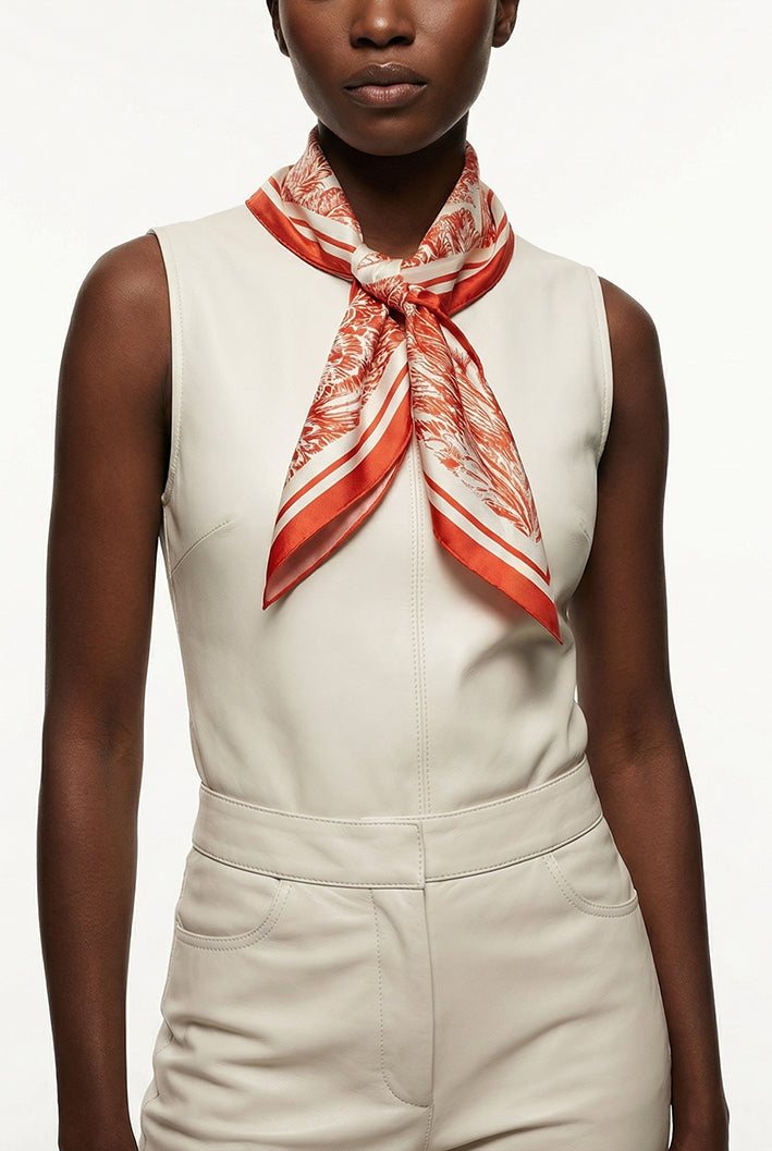 Terracotta Dream Double Sided Silk Scarf