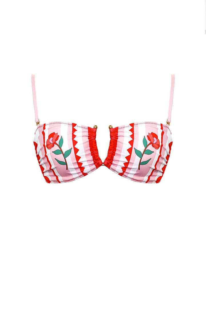 Jungle Rose Reversible Square Bandeau Top