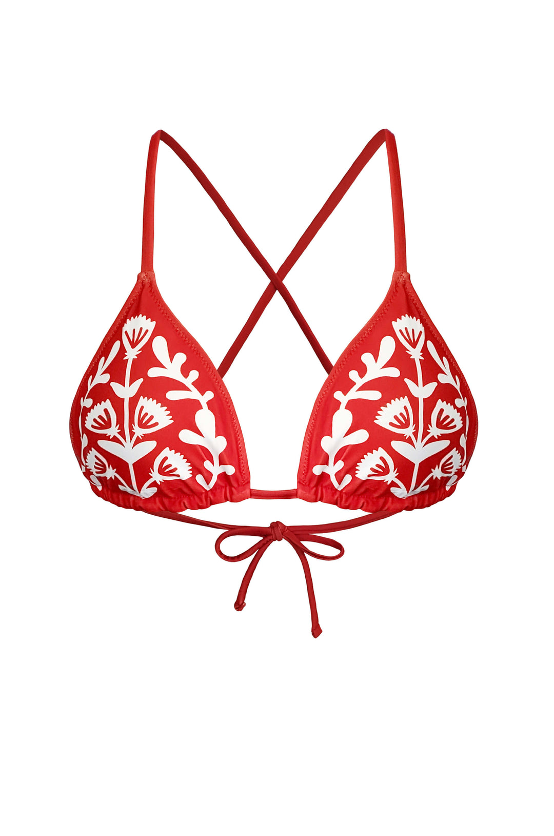 Coral Garden Reversible Triangle Bikini Top