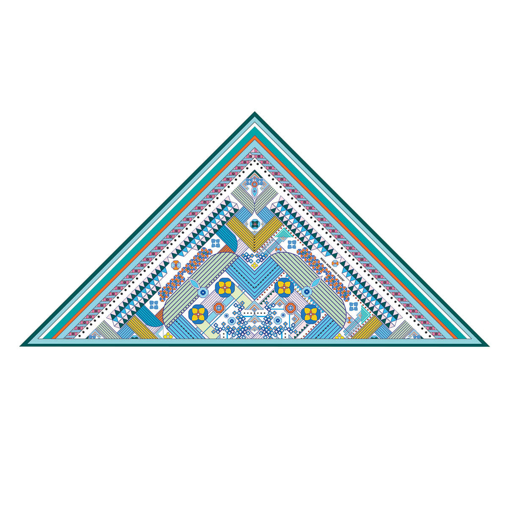 Double Sided Wool Silk Triangle Scarf Shapes Reconstruction