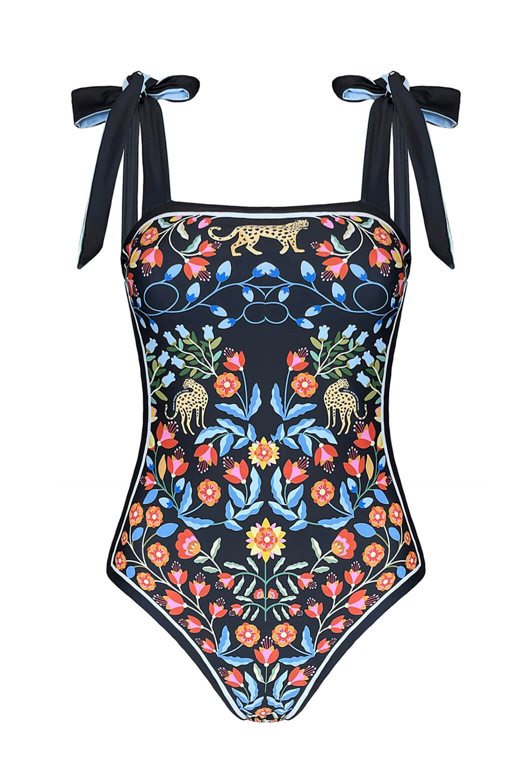 Reversible swimsuit - two looks in one! Featuring original hand-drawn  prints on both sides.