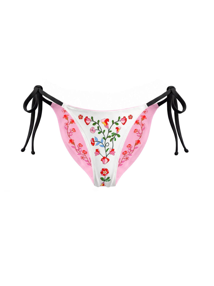 Wild Rose Reversible Tie Side Bottom