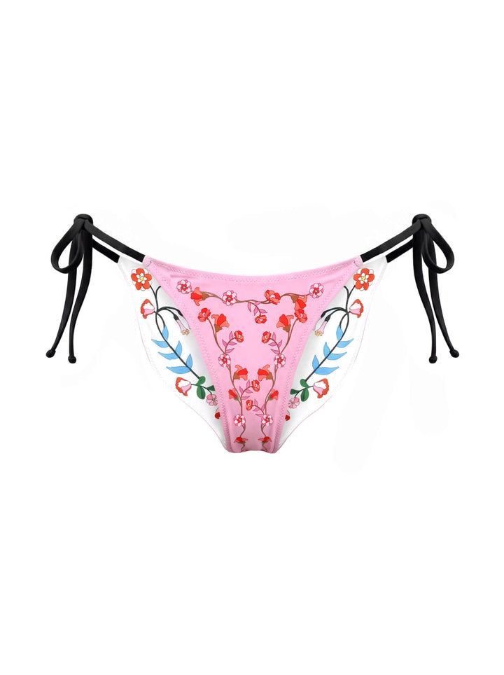 Wild Rose Reversible Tie Side Bottom