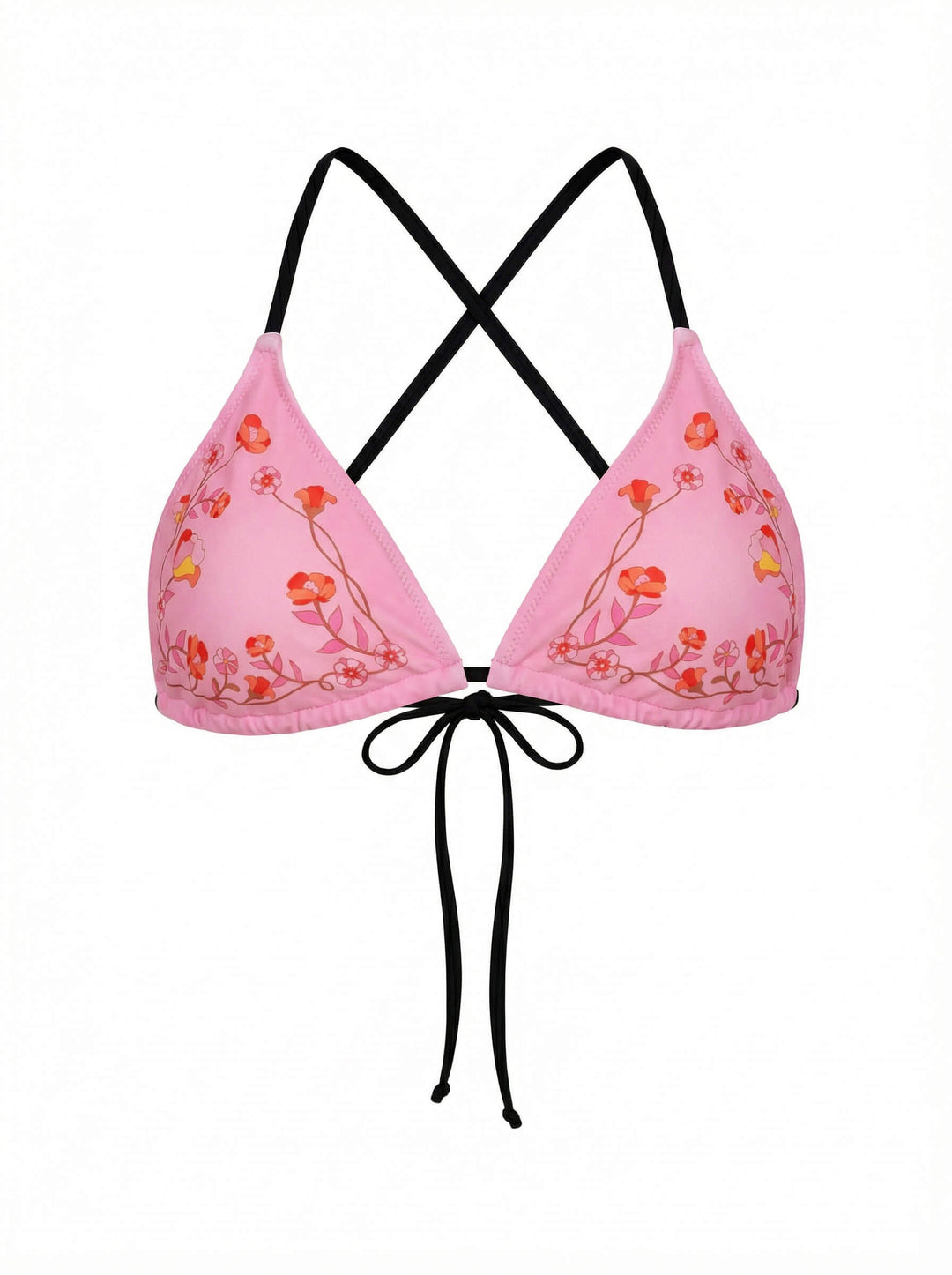 Wild Rose Reversible Triangle Bikini Top