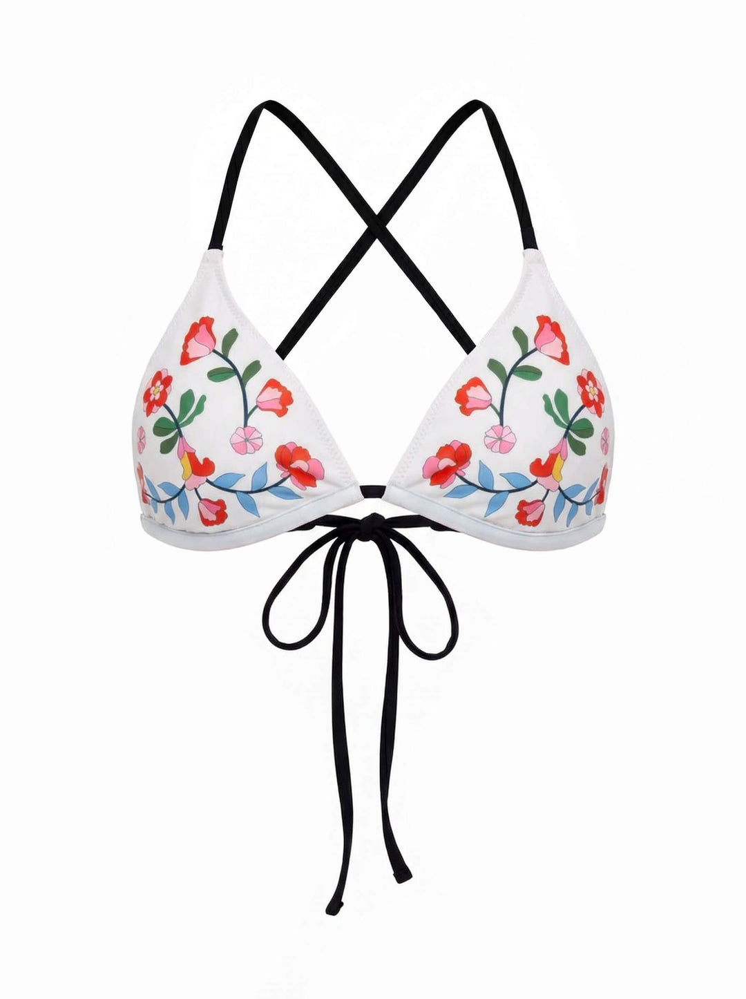 Wild Rose Reversible Triangle Bikini Top