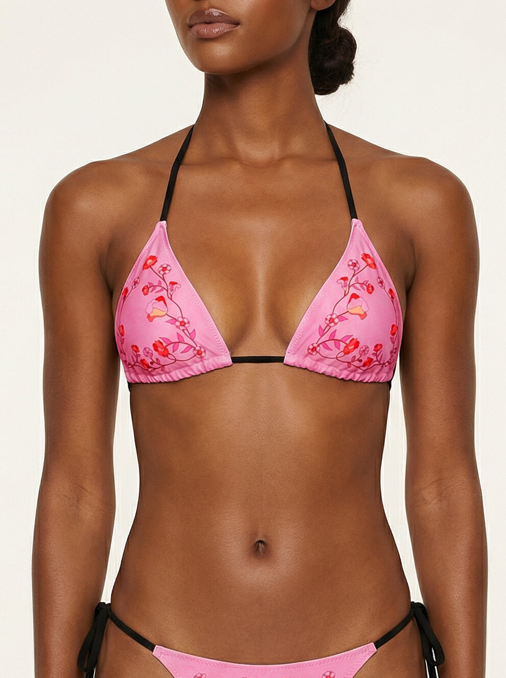 Wild Rose Reversible Triangle Bikini Top