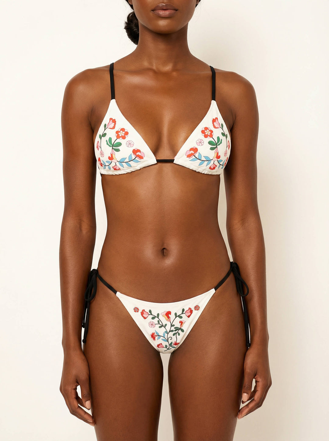 Wild Rose Reversible Triangle Bikini Top