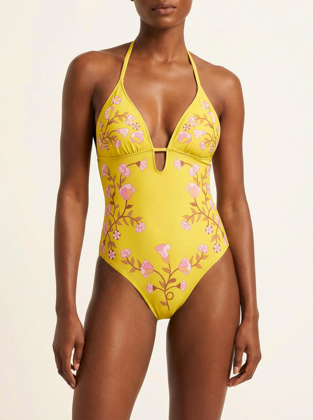 Yellow Bloom Reversible One Piece Swimsuit