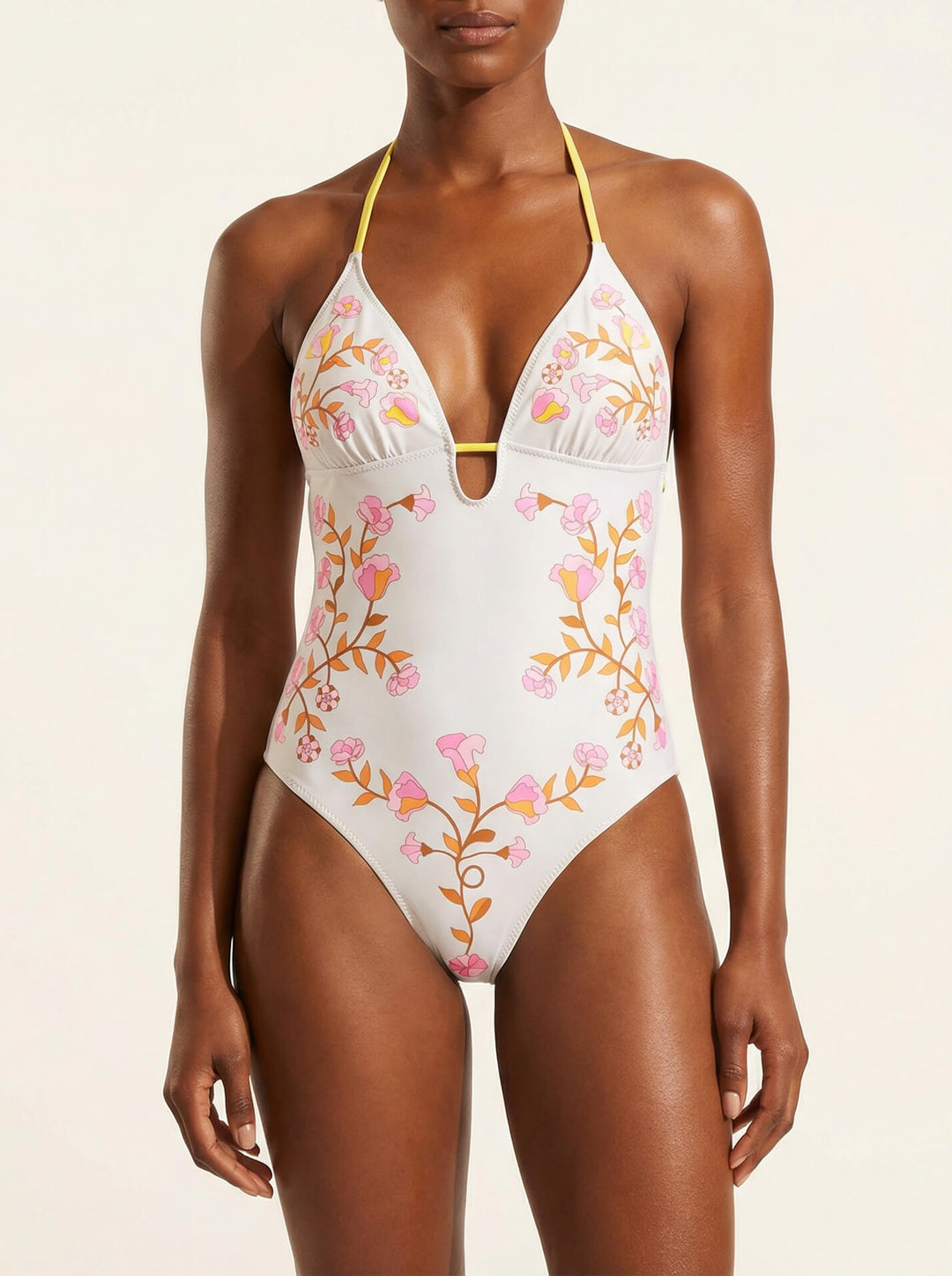 Yellow Bloom Reversible One Piece Swimsuit