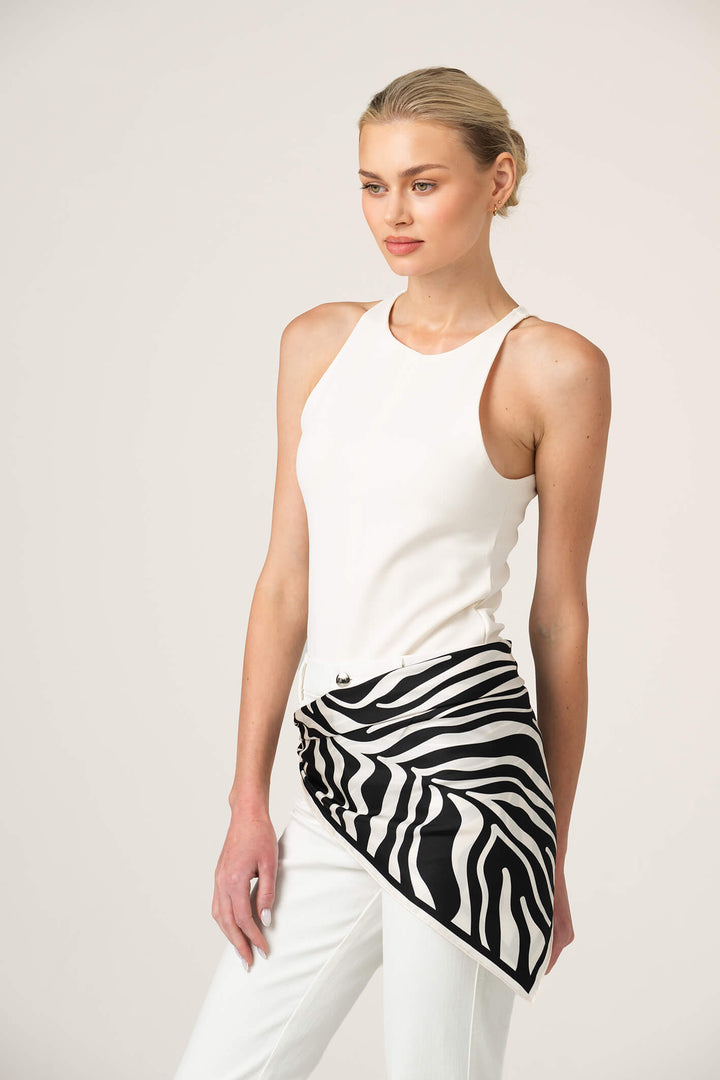Zebra Wave Double Sided Silk Scarf