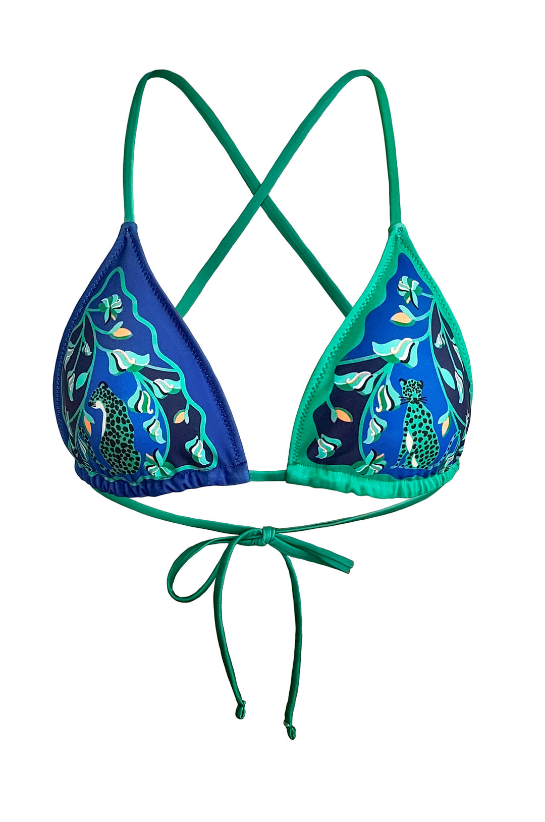 Verdant Wild Reversible Triangle Bikini Top