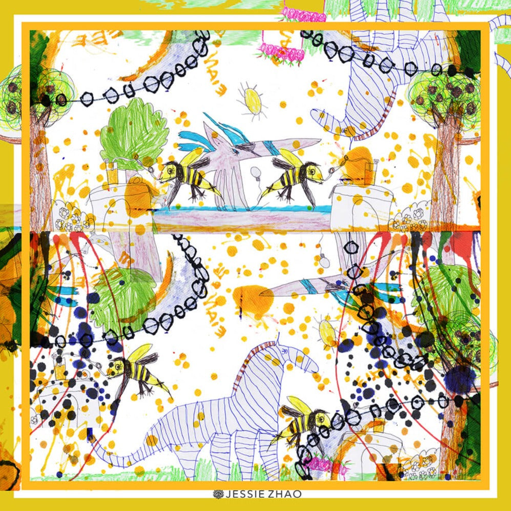 Silk Scarf Wonderful World Once Upon Time