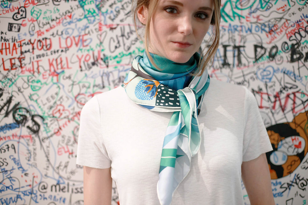 Silk Scarf with Raining Afternoon