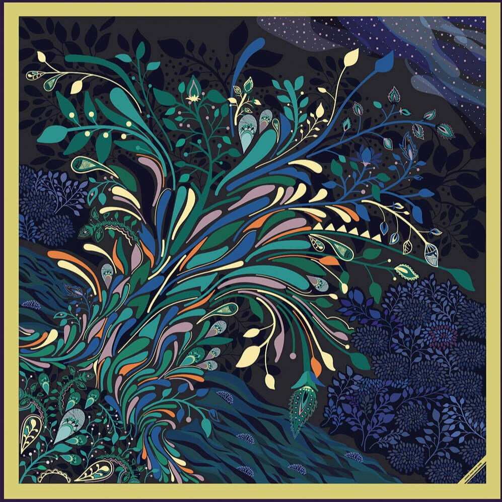 Silk Scarf Sprinkle Night