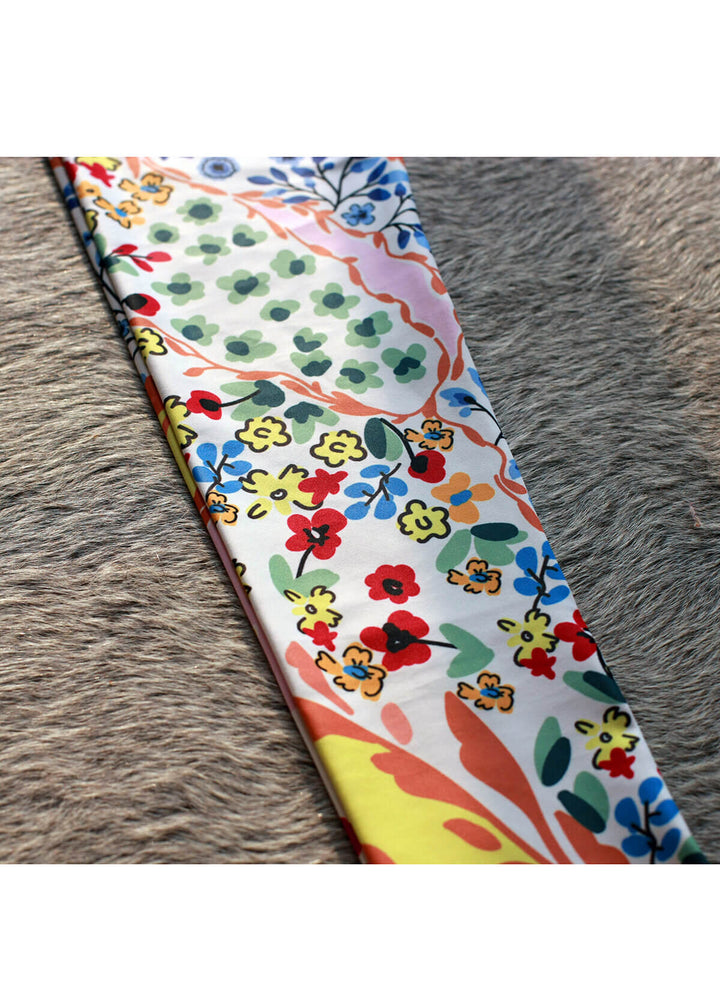 High Waist Yoga Leggings In Yellow Flower Garden