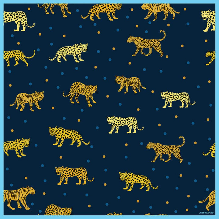 Silk Bandana Of Leopards And Tigers