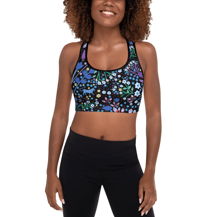 Sports Bra Night Garden