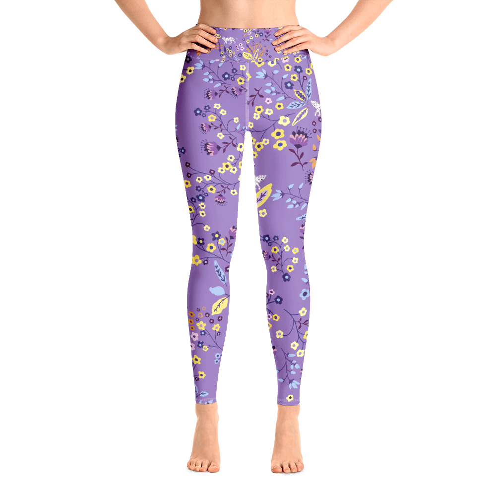 High Waist Yoga Leggings Garden