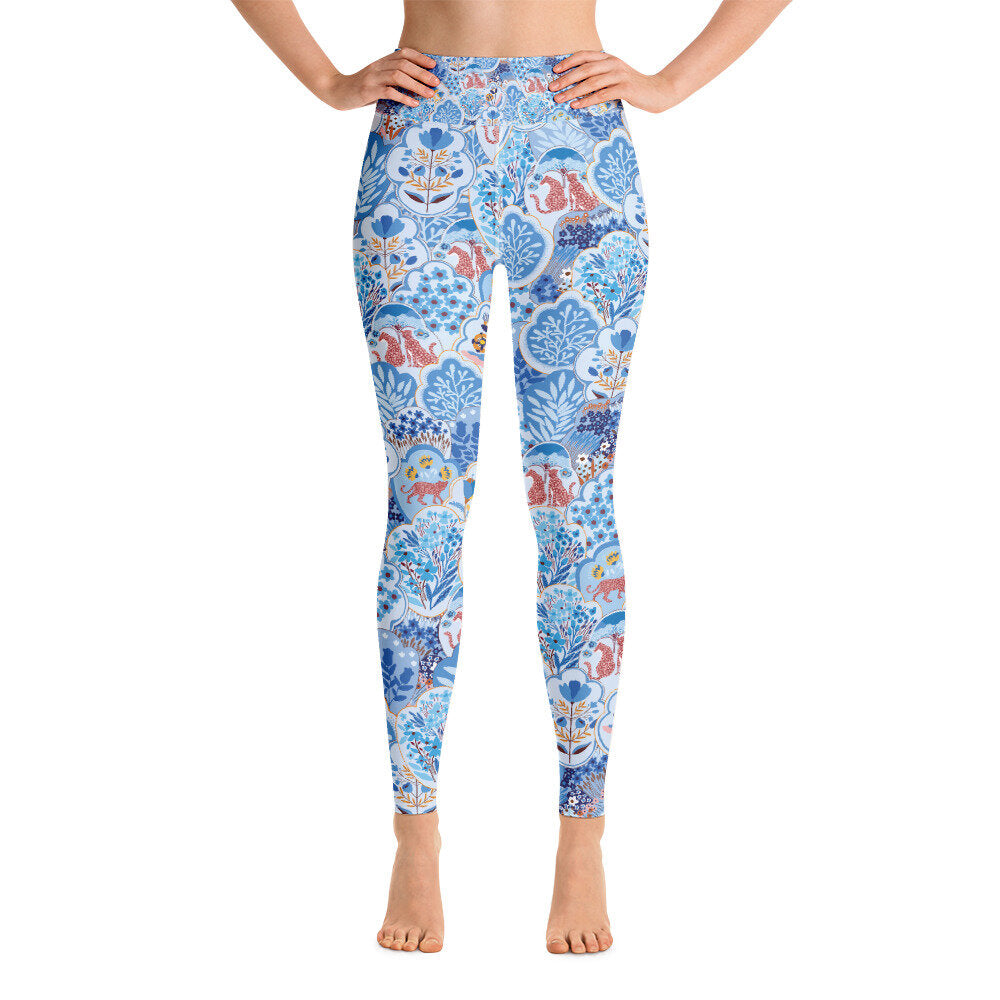 High Waist Yoga Leggings Jungle