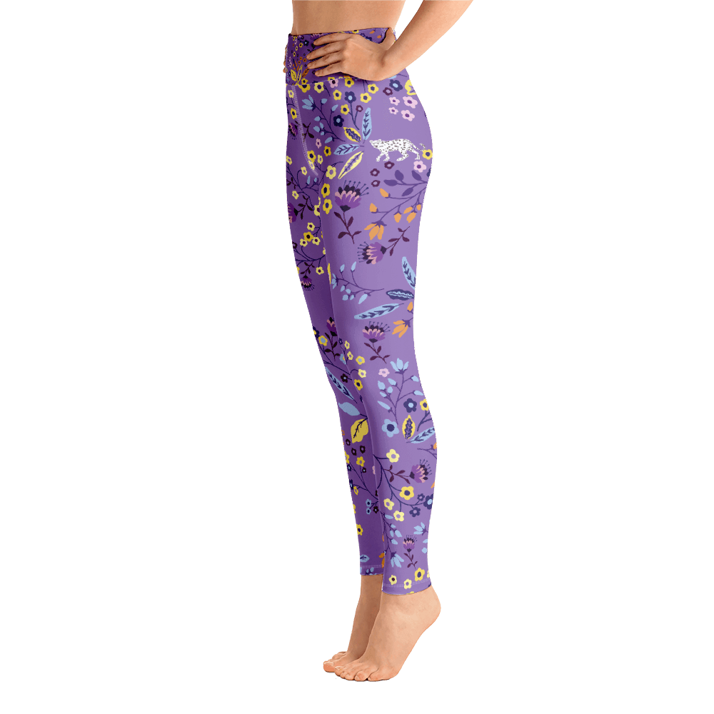 VALMASS Compression Leggings for Women Capri High Waist Christmas Print  Yoga Pants Stretch Flannel Jeggings (M, A Purple)